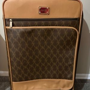Adrienne Vittadini Brown Signature Suitcase